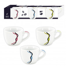 SET 3 TAZZINE CAFFÇ? COLOR SPOT BLU/ROSA/VERDE (24pz)